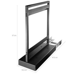 Suporte Organizador Deslizante De Embutir Com Corrediça Linha Aérea Mastergrafite - 3 Suporte Organizador Deslizante De Embutir Com Corrediça Linha Aérea Mastergrafite - 3