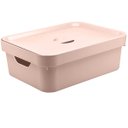 Ver imagem 1 de Caixa Organizadora Grande Para Closet 10L Com Tampa Nordi Rosa Nude