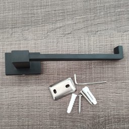 Suporte Porta Papel Higiênico Preto Quadrado De Metal Papeleira Banheiro - 6