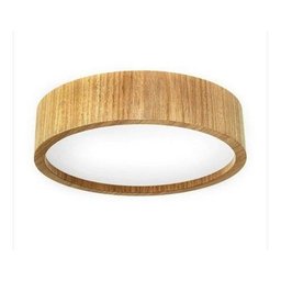Luminária Plafon Sobrepor Redondo 60cm em Madeira Louro Freijó - 1