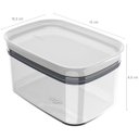 Ver imagem 3 de Kit 6 Potes Herméticos Retangulares Pequenos com Tampa 650ml Porta Mantimentos Cozinha Branco