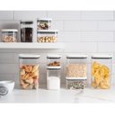 Ver imagem 5 de Kit 6 Potes Herméticos Retangulares Pequenos com Tampa 650ml Porta Mantimentos Cozinha Branco