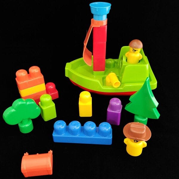 Brinquedos Educativos De Montar Para Crianças Ilha do Pirata - 4