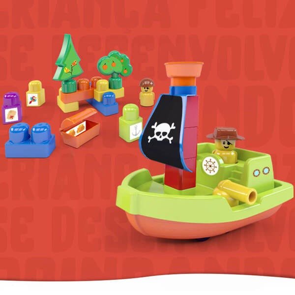 Brinquedos Educativos De Montar Para Crianças Ilha do Pirata - 2