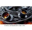Ver imagem 2 de Varal de Luz 10m com 20 Soquetes E27 Preto