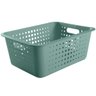 Caixa Organizadora Grande Organize Cesto Plástico 14,5 Litros Verde Eucalipto - 1