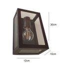 Ver imagem 2 de Arandela Externa Retro Quadrada 5 Vidros 30cm Marrom