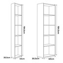 Ver imagem 3 de Kit 2 Estantes Livreiro Organizador Multiuso Workspace 5 Nichos Preto - Desk Design