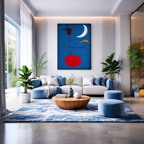 Quadro Canvas Miró Dançarina Espanhola 40x30cm Mold Branca