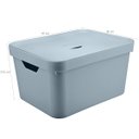 Ver imagem 2 de Caixa Organizadora 32L Organizador De Brinquedos Tampa Cube Azul Glacial