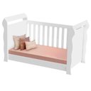 Ver imagem 5 de Berço Americano Lara e Cômoda Infantil Ane Branco Brilho com Colchão Gazin – Phoenix Baby