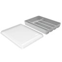 Ver imagem 5 de Separador Porta Talheres com Tampa Organizador de Gaveta Multiuso Logic Branco
