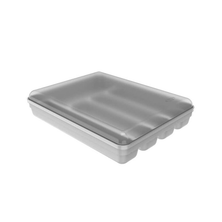 Separador Porta Talheres com Tampa Organizador de Gaveta Multiuso Logic Branco