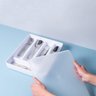 Separador Porta Talheres com Tampa Organizador de Gaveta Multiuso Logic Branco - 7