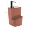 Kit Escorredor De Talheres E Dispenser Para Detergente Esponja Cozinha Terracota - 3