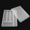 Ver imagem 5 de Separador Porta Talheres com Tampa Organizador de Gaveta Multiuso Logic Natural