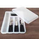 Ver imagem 2 de Separador Porta Talheres com Tampa Organizador de Gaveta Multiuso Logic Natural