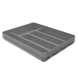 Separador Porta Talheres com Tampa Organizador de Gaveta Multiuso Logic Chumbo - 6