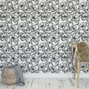 Ver imagem 2 de Papel de Parede Floral e Borboletas em Bege - 2,5x0,5m