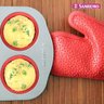 Jogo de Utensílios 5 Peças Talheres de Silicone Vermelhos e Luva Térmica Protetora - 3