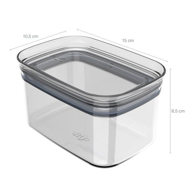 Kit 6 Potes Herméticos Retangulares Pequenos com Tampa 650ml Porta Mantimentos Cozinha Natural - 3