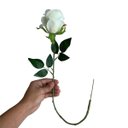 Ver imagem 5 de Kit 4 Flores Artificiais Brancas Decorativas Elegantes para Casa e Eventos
