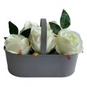 Ver imagem 1 de Kit 4 Flores Artificiais Brancas Decorativas Elegantes para Casa e Eventos