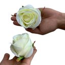 Ver imagem 3 de Kit 4 Flores Artificiais Brancas Decorativas Elegantes para Casa e Eventos