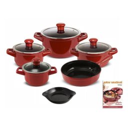 Conjunto de Panelas Cerâmica Duo Smart 5 Peças Pomodoro e Brindes Ceraflame - 1