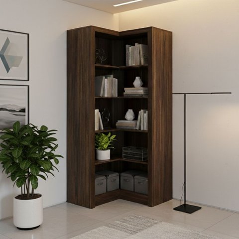 Armário de Canto Aberto com 6 Prateleira ME4132