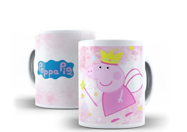 Caneca Porcelana Peppa Pig Infantil Desenho - 1