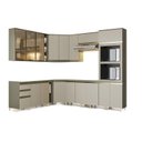 Ver imagem 1 de Cozinha Modulada Henn Connect 16 Peças (4 Armários + 4 Balcões + 1 Paneleiro + 7 Complementos) C16P0