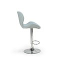 Ver imagem 3 de Banqueta Alta Slim Estofada Giratória com Regulagem de Altura - Cinza