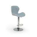 Ver imagem 1 de Banqueta Alta Slim Estofada Giratória com Regulagem de Altura - Cinza