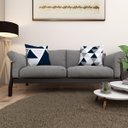 Ver imagem 2 de Kit 2 Almofadas Cheias 40cm X 40cm Decorativas Estampadas Digital Sala Sofá Quarto Geo Cinza