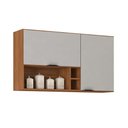 Ver imagem 1 de Armário Aéreo Cozinha Modulado Firenze Nicho 2 Portas 120cm Amendola/nude Prime Tx - Demóbile