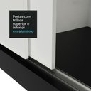 Ver imagem 2 de Guarda-roupa Solteiro 2 Portas de Correr com Espelho 4 Gavetas Preto/branco Vivare Plus Madesa Preto