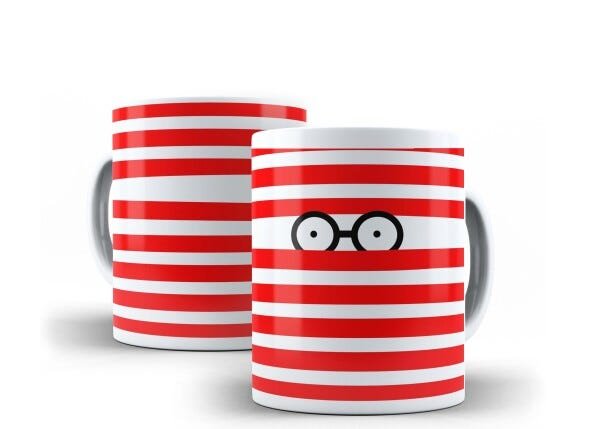 Caneca Porcelana Divertidas Onde Está Wally Nerd Geek - 2