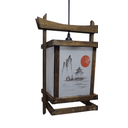 Ver imagem 1 de Lustre Luminária de Teto Japonês Oriental Sala Restaurante Artesanal Decoração Hotel Pousada