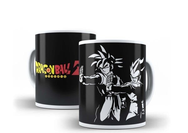 Caneca Porcelana Goku E Vegeta Dragon Ball - 2