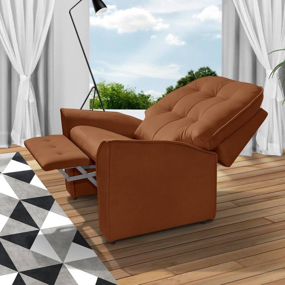 Poltrona Para Sala Decorativa Capri Terracota | MadeiraMadeira