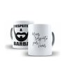 Caneca Porcelana Respeita A Barba Por Favor Presente Barbudo - 1