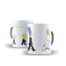 Caneca Porcelana Desenho The Simpsons Em Abbey Road Beatles Fãs Presente - 1