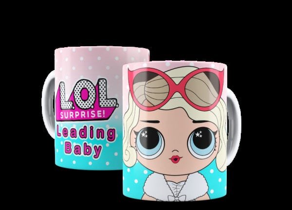 Caneca Porcelana Boneca Lol Surprise Leading Baby Presente Infantil - 1
