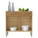 Ver imagem 3 de Balcão Gabinete de Cozinha 90 Cm 2 Portas Nala Kits Paraná Cor:freijó Gris