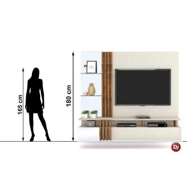 Painel Home Suspenso para TV até 55 Polegadas Moderno Lua Espresso Móveis - 3