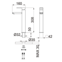 Ver imagem 5 de Torneira Misturador Monocomando Dourado Fosco Quadrado Alto para Banheiro