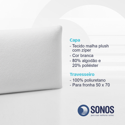 Kit Travesseiros 3 Puro Visco Alto, Médio e Baixo Sonos - 7
