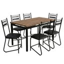 Ver imagem 1 de Conjunto de Mesa Sala de Jantar 6 Cadeiras Atlanta 1,36m