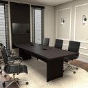 Ver imagem 1 de Conjunto Sala de Reunião Mesa 2,70m e Painel para Tv Pre F5